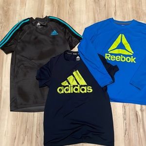 Lot of 3 adidas / Reebok Boys SzL shirts